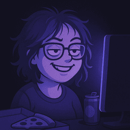 Woman illuminated by computer monitor glow