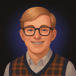 Smiling young man with glasses and braces