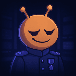 Orange alien-like character with antennae